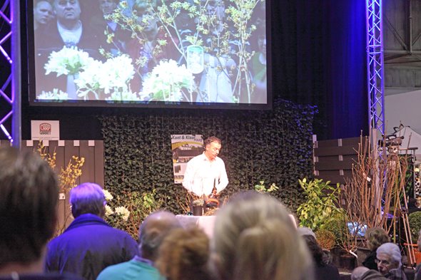 Jurgen in het tuintheater tijdens Floraliën in Den Bosch
